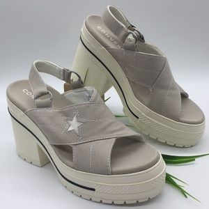 converse one star heel sandals